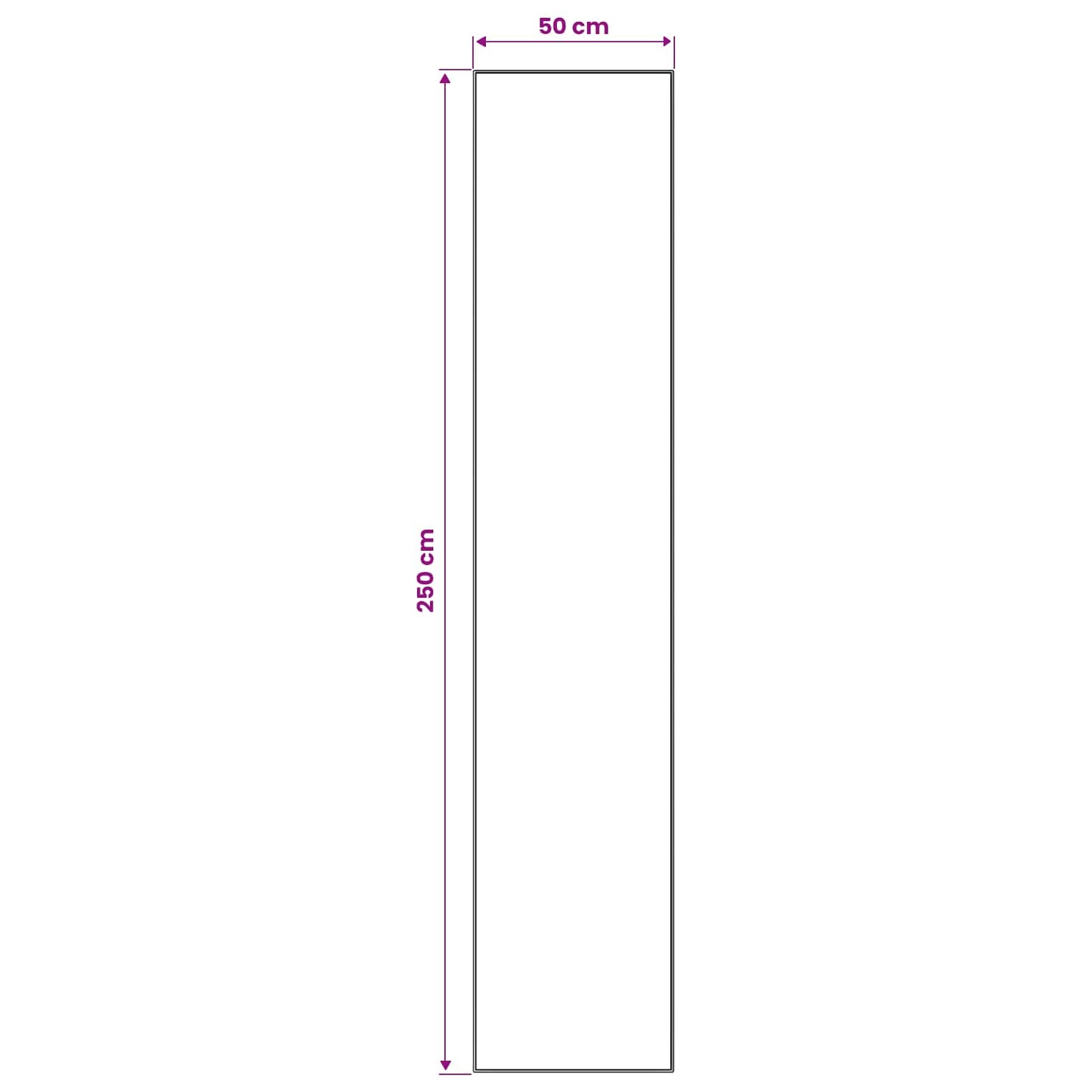 vidaXL Χαλί Runner LESAKA πολύχρωμο 50 x 250 εκ. Διαμαντένιο βελούδο