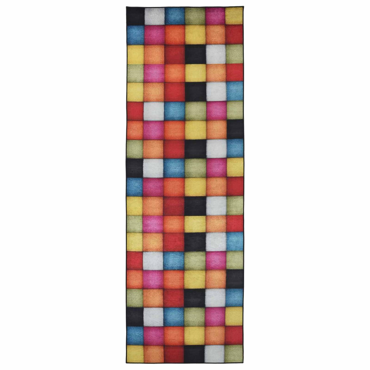 vidaXL Χαλί Runner LESAKA πολύχρωμο 80 x 300 cm Διαμαντένιο βελούδο