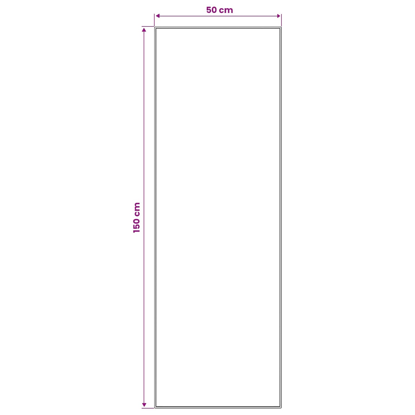 vidaXL Χαλί Runner LESAKA Μαύρο και λευκό 50 x 150 cm