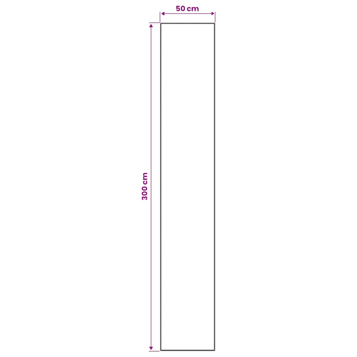 vidaXL Χαλί Runner LESAKA Μαύρο και λευκό 50 x 300 εκ