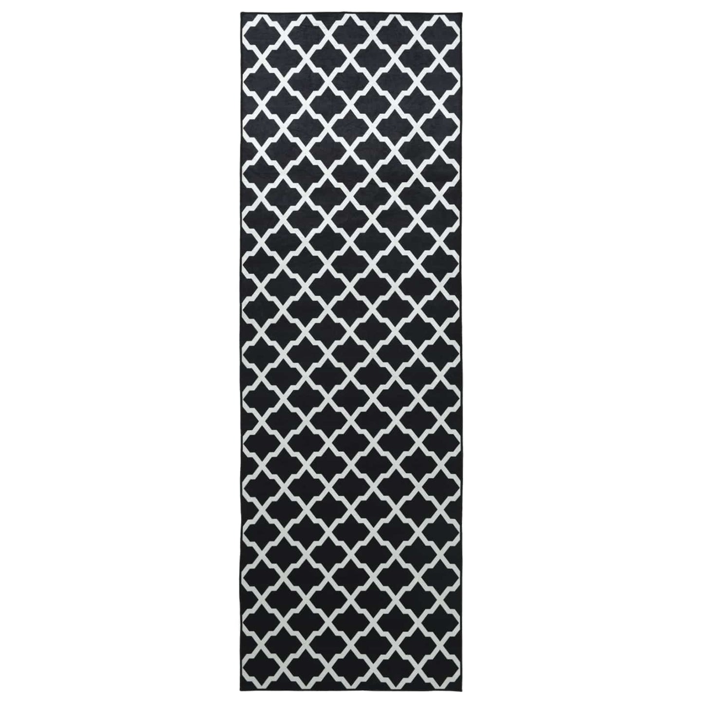 vidaXL Χαλί Runner LESAKA Μαύρο και λευκό 50 x 450 εκ.