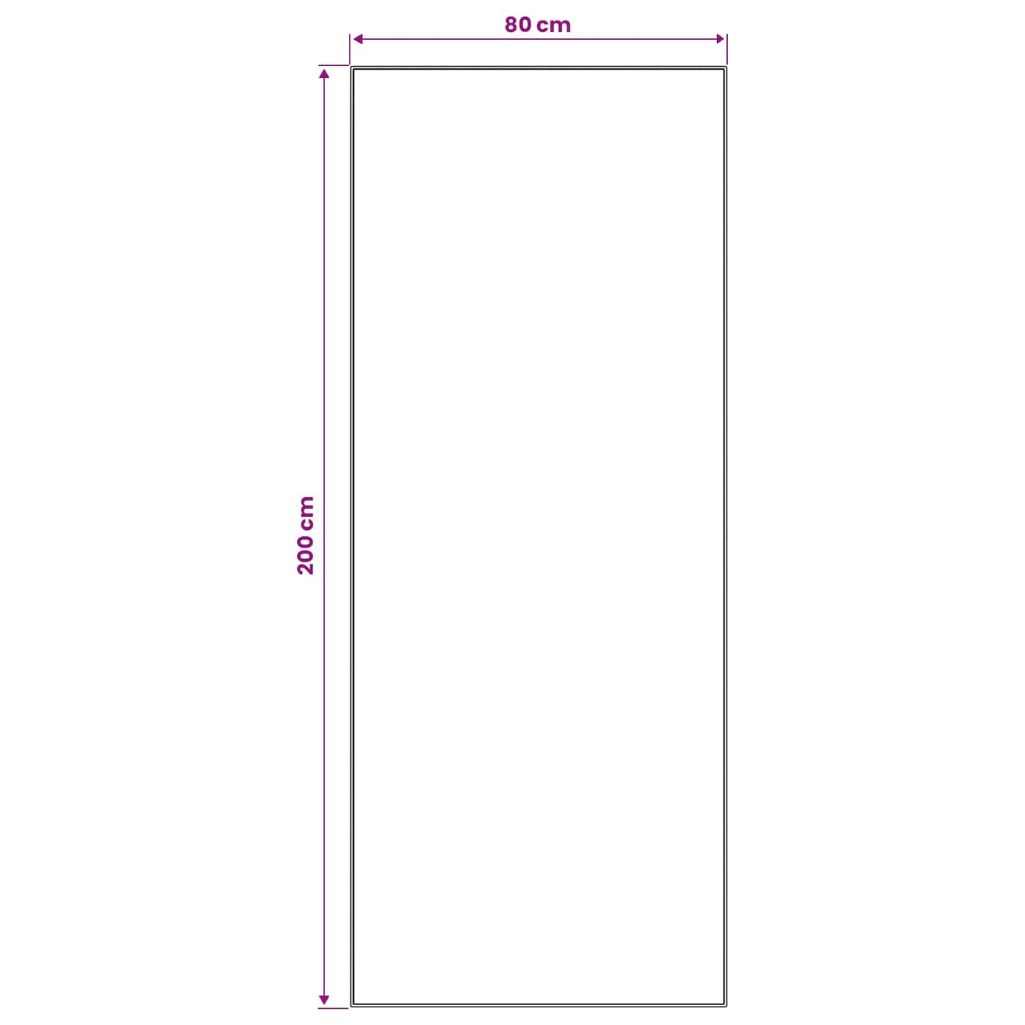 vidaXL Χαλί Runner LESAKA Μαύρο και λευκό 80 x 200 cm