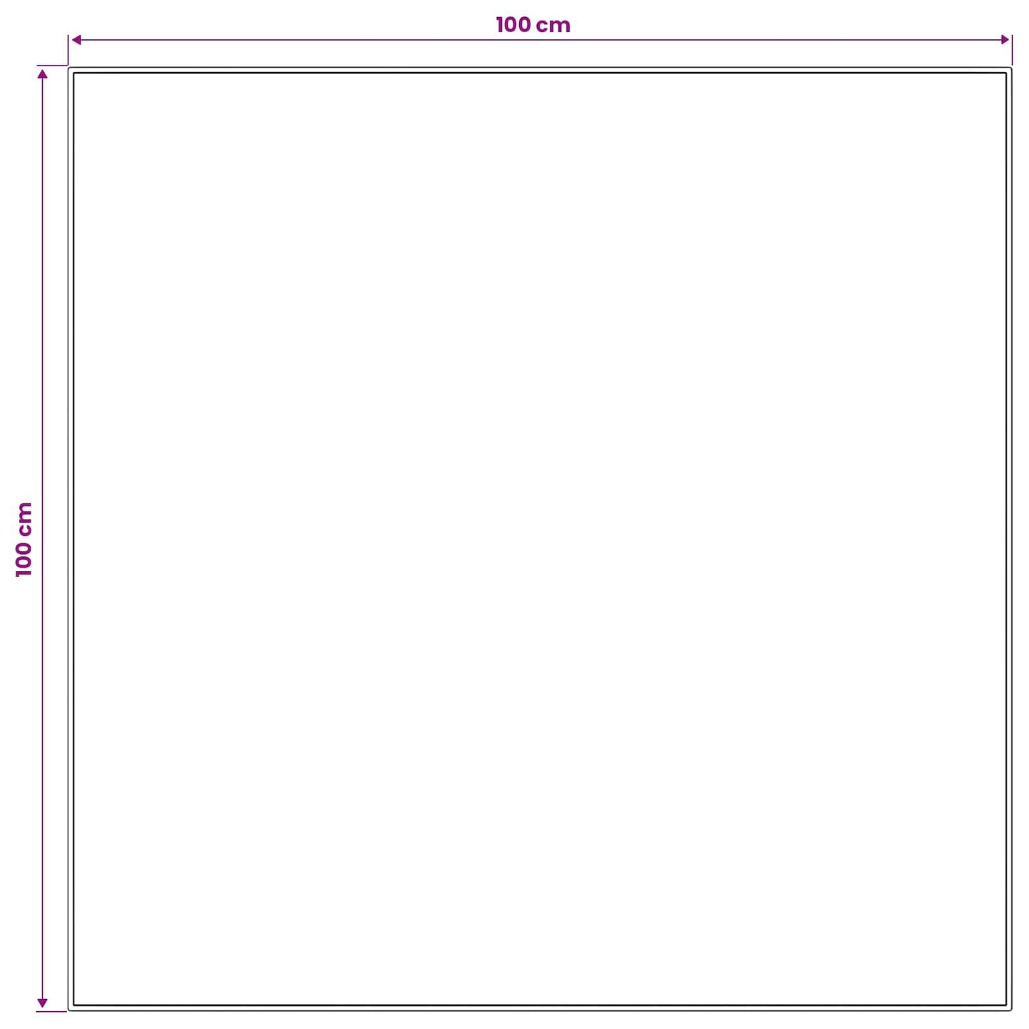 vidaXL Χαλί Runner LESAKA Μαύρο και λευκό 100 x 100 cm