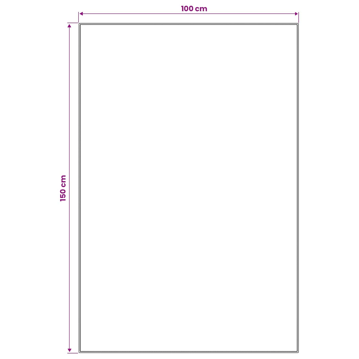 vidaXL Χαλί Runner LESAKA Μαύρο και λευκό 100 x 150 cm