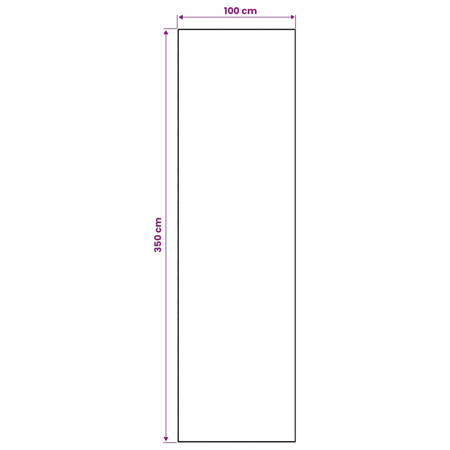 vidaXL Χαλί Runner LESAKA Μαύρο και λευκό 100 x 350 εκ.