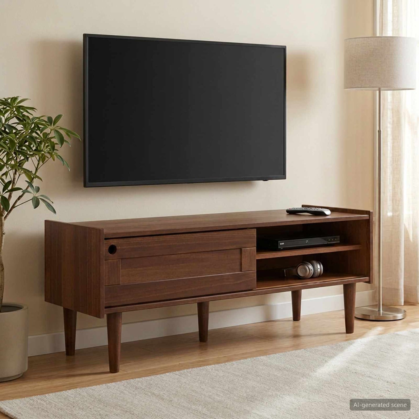 vidaXL Ντουλάπι TV BILBAO 114 x 40 x 45 cm Σκούρο καραμελί
