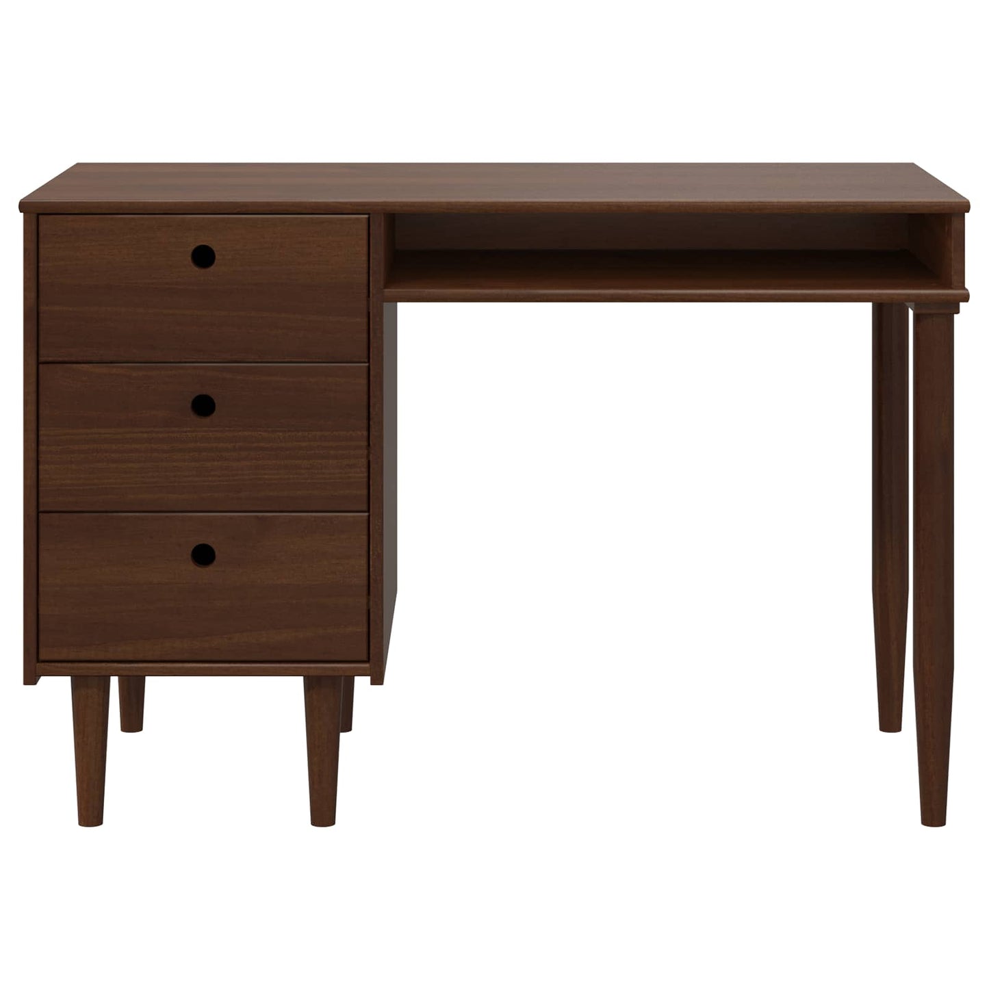vidaXL Γραφείο BILBAO Σκούρο καραμελί 114 x 53 x 75 cm