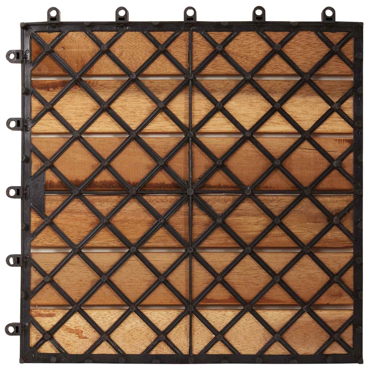 vidaXL Πλάκα Κατασκευής 30 pcs Καφέ 30 x 30 cm Ξύλο Ακακίας