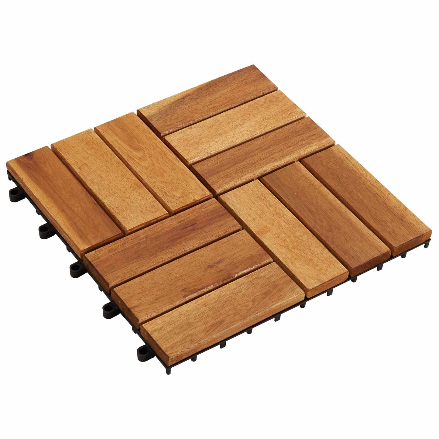 vidaXL Πλάκα Κατασκευής 20 pcs Καφέ 30 x 30 cm Ξύλο Ακακίας