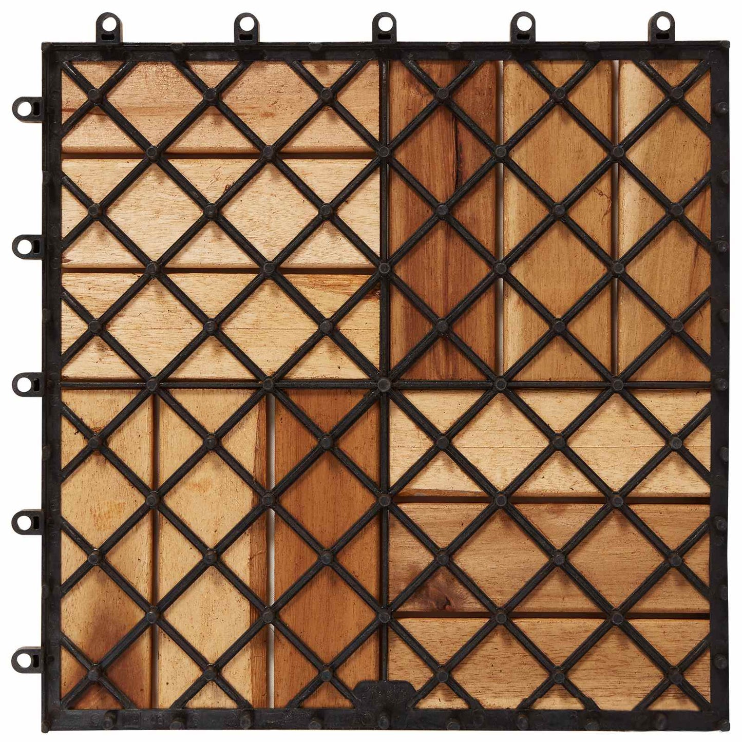 vidaXL Πλάκα Κατασκευής 20 pcs Καφέ 30 x 30 cm Ξύλο Ακακίας