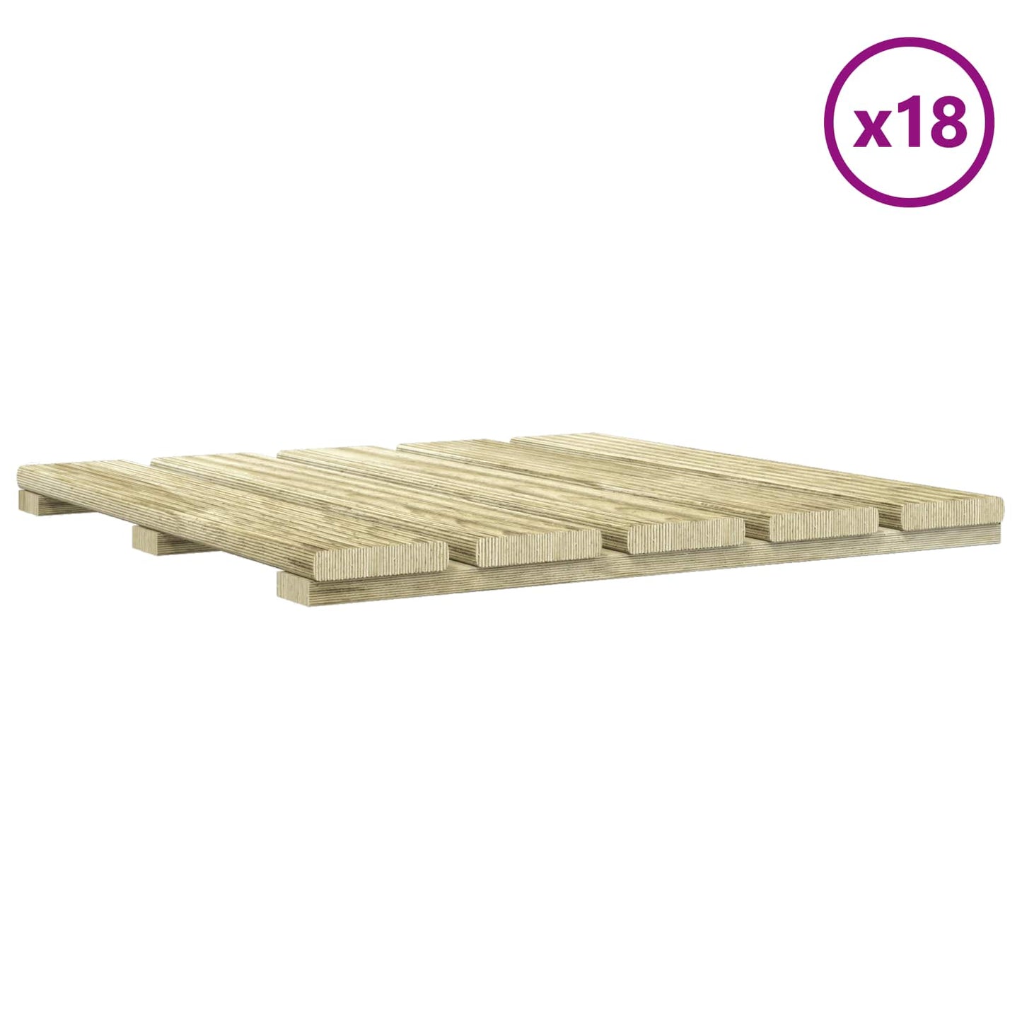 vidaXL Πλάκα Κατασκευής 18 pcs Πράσινο 50 x 50 cm