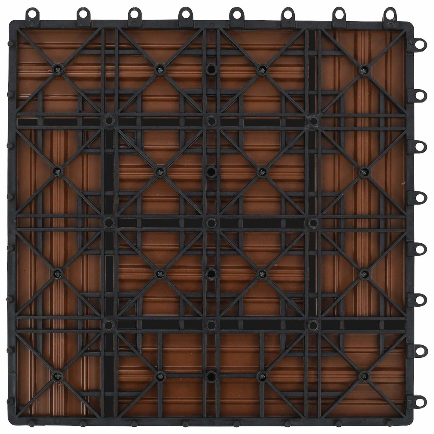vidaXL Πλάκα Κατασκευής 22 τμχ. Καφέ 30 x 30 cm WPC