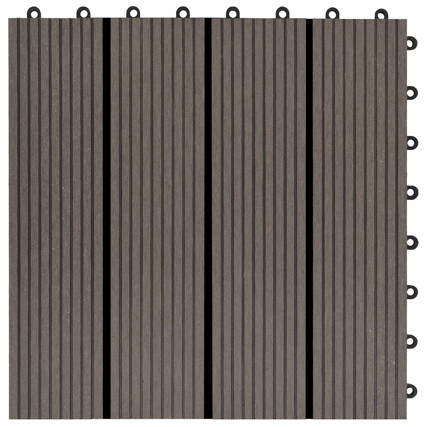 vidaXL Πλάκα Κατασκευής 22 τμχ. Σκούρο Καφέ 30 x 30 cm WPC
