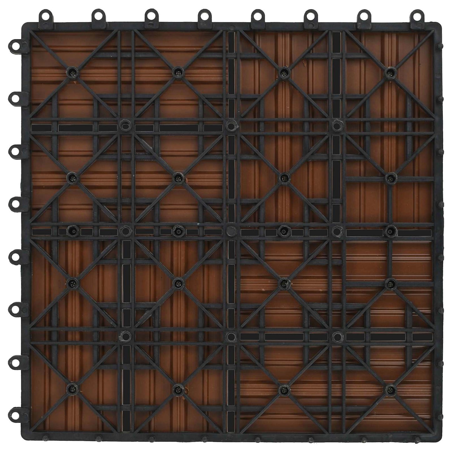 vidaXL Πλάκα Κατασκευής 22 τμχ. Καφέ 30 x 30 cm WPC