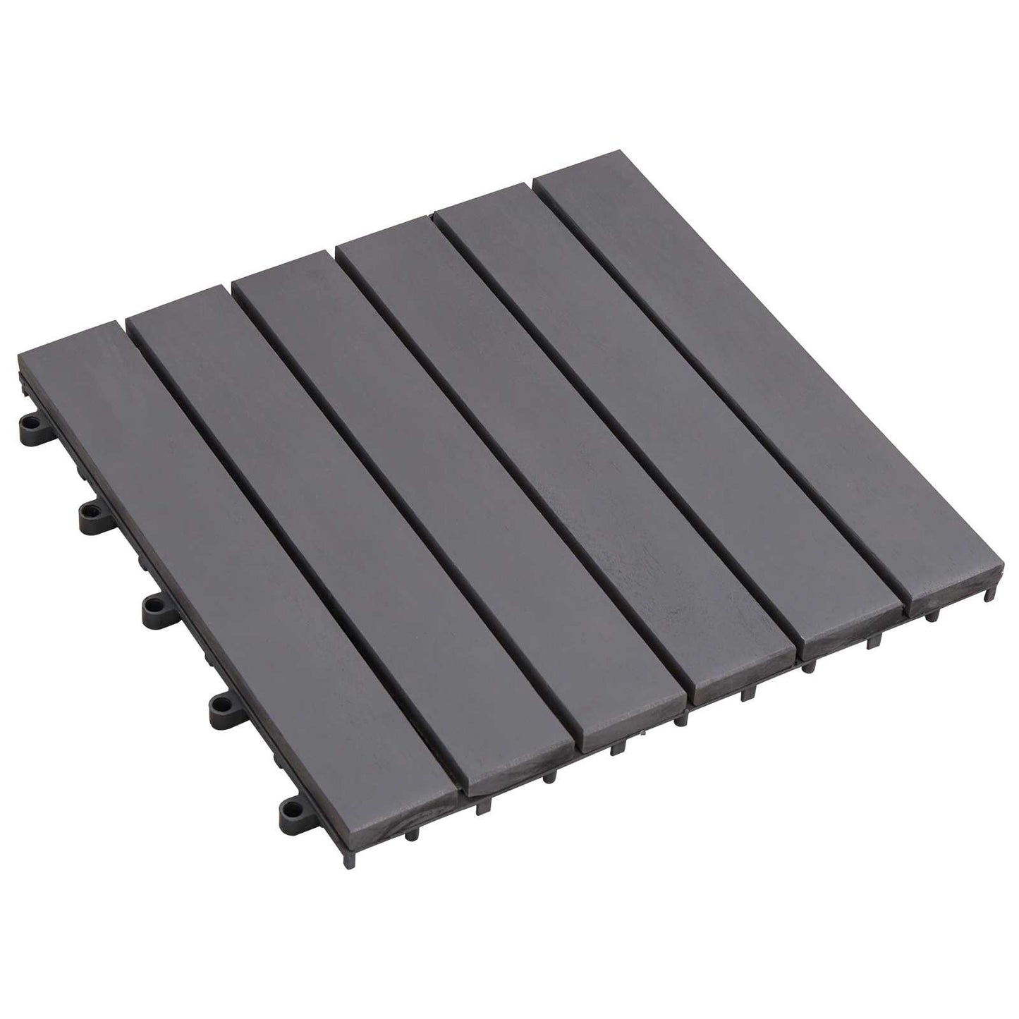 vidaXL Πλάκα Κατασκευής 20 pcs Γκρι 30 x 30 cm Ξύλο Ακακίας