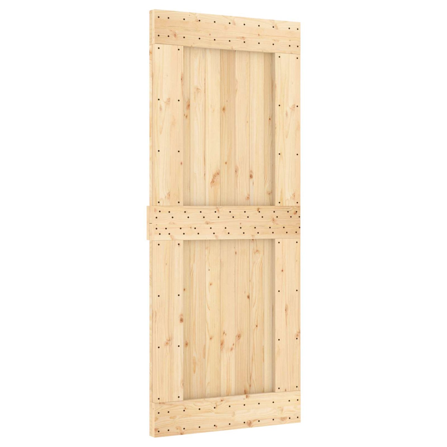 vidaXL Συρόμενη Πόρτα NARVIK 85 x 210 εκ (152,5 εκ) Φυσικό και Μαύρο