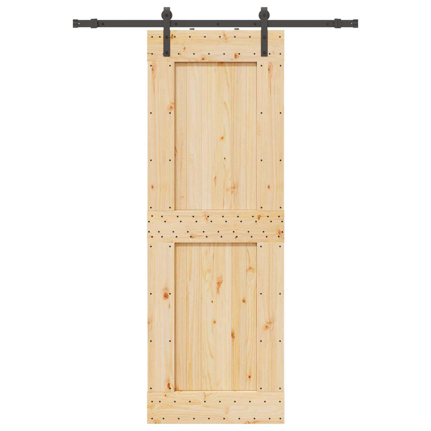 vidaXL Συρόμενη Πόρτα NARVIK 85 x 210 εκ (152,5 εκ) Φυσικό και Μαύρο