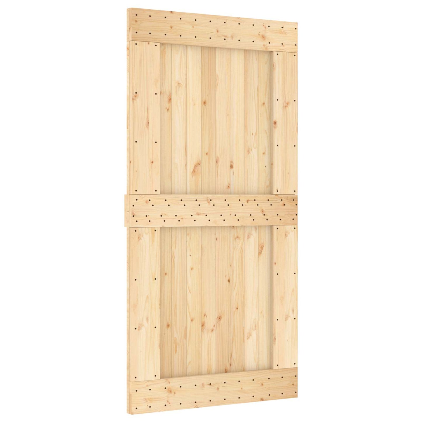 vidaXL Συρόμενη Πόρτα NARVIK 100 x 210 εκ (213,5 εκ) Φυσικό και Μαύρο