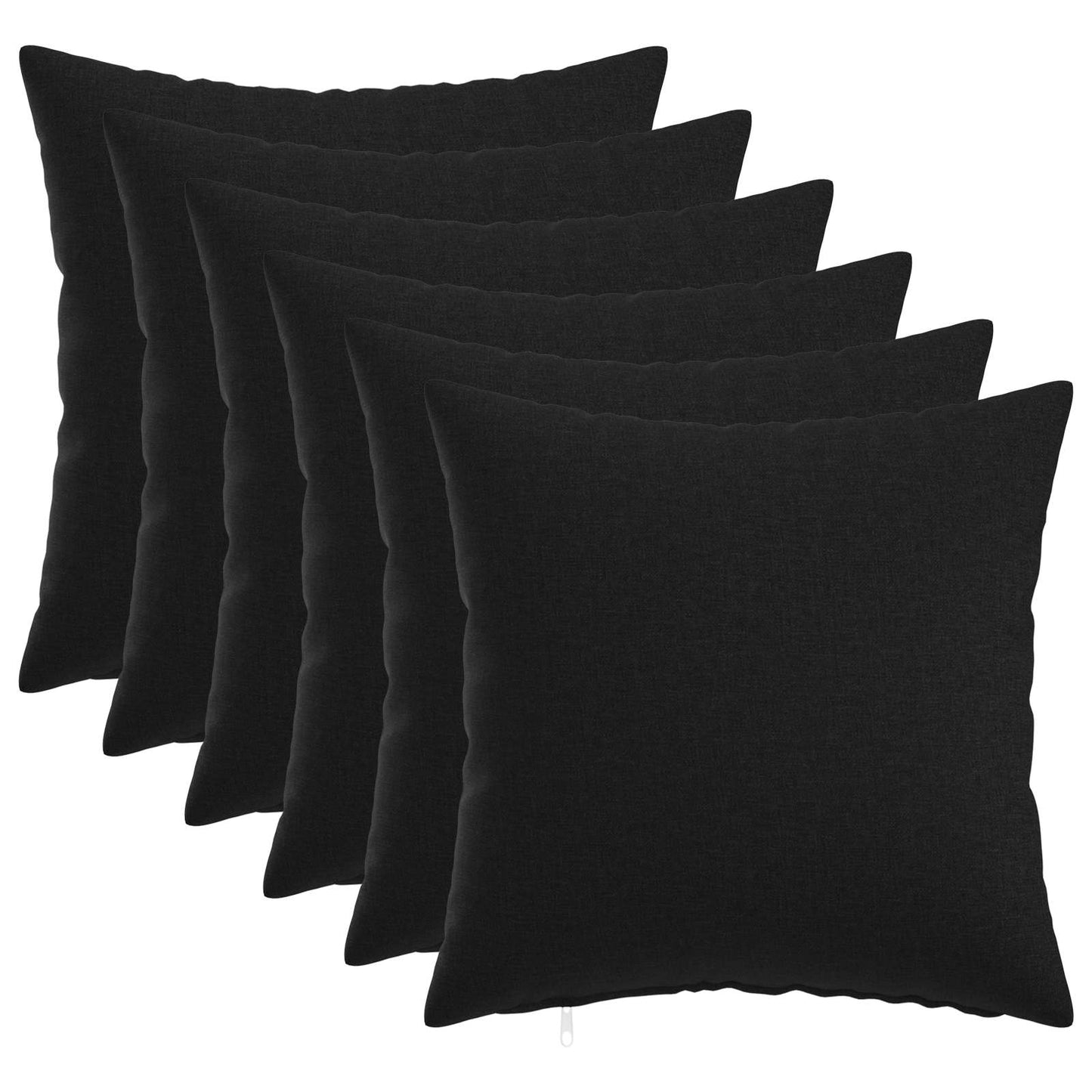 vidaXL Μαξιλάρι Ρίψης 6 τμχ. HEERLEN Μαύρο 30 x 30 cm Ύφασμα