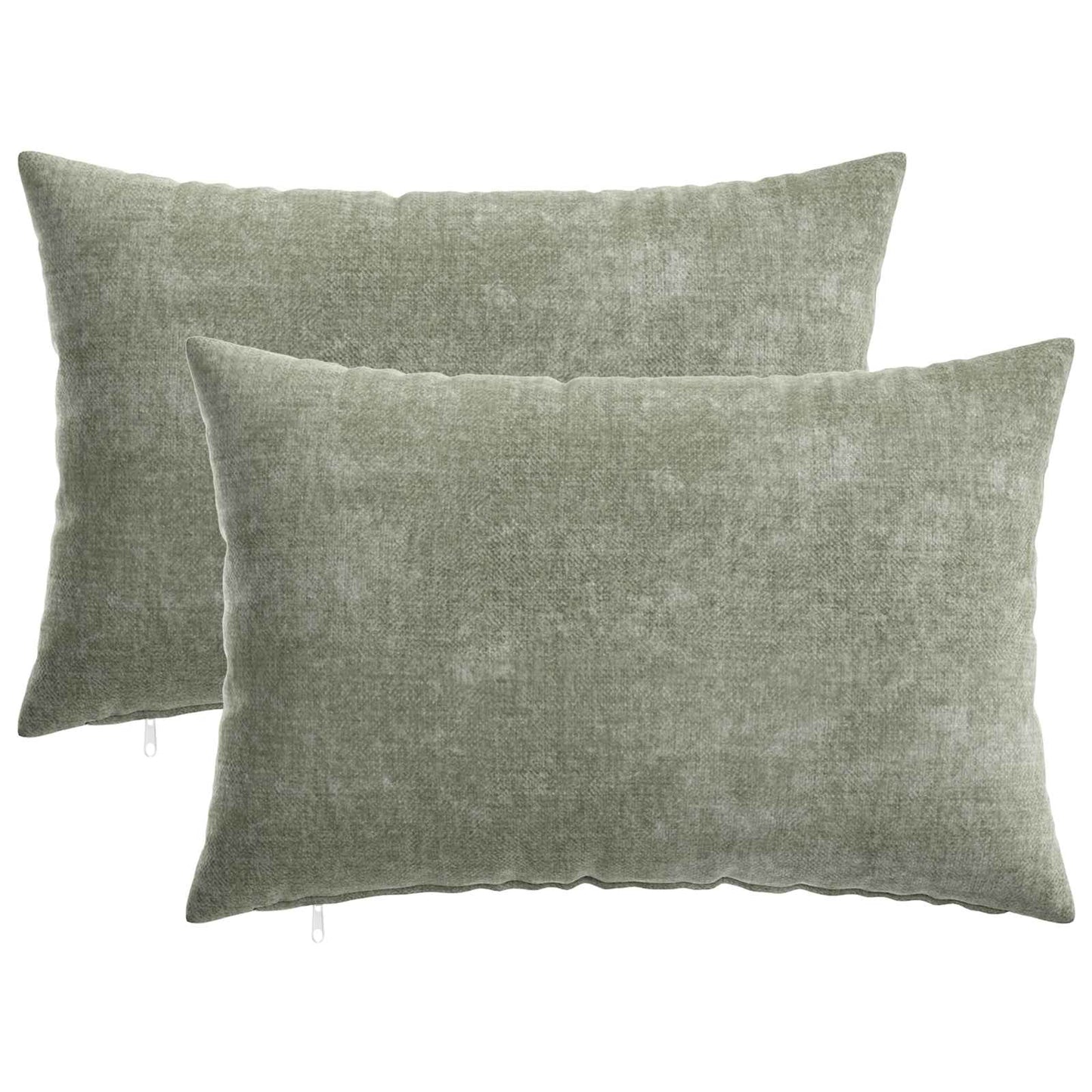 vidaXL Μαξιλάρι 2 τμχ. HEERLEN Πράσινο 30 x 50 cm Ύφασμα Chenille