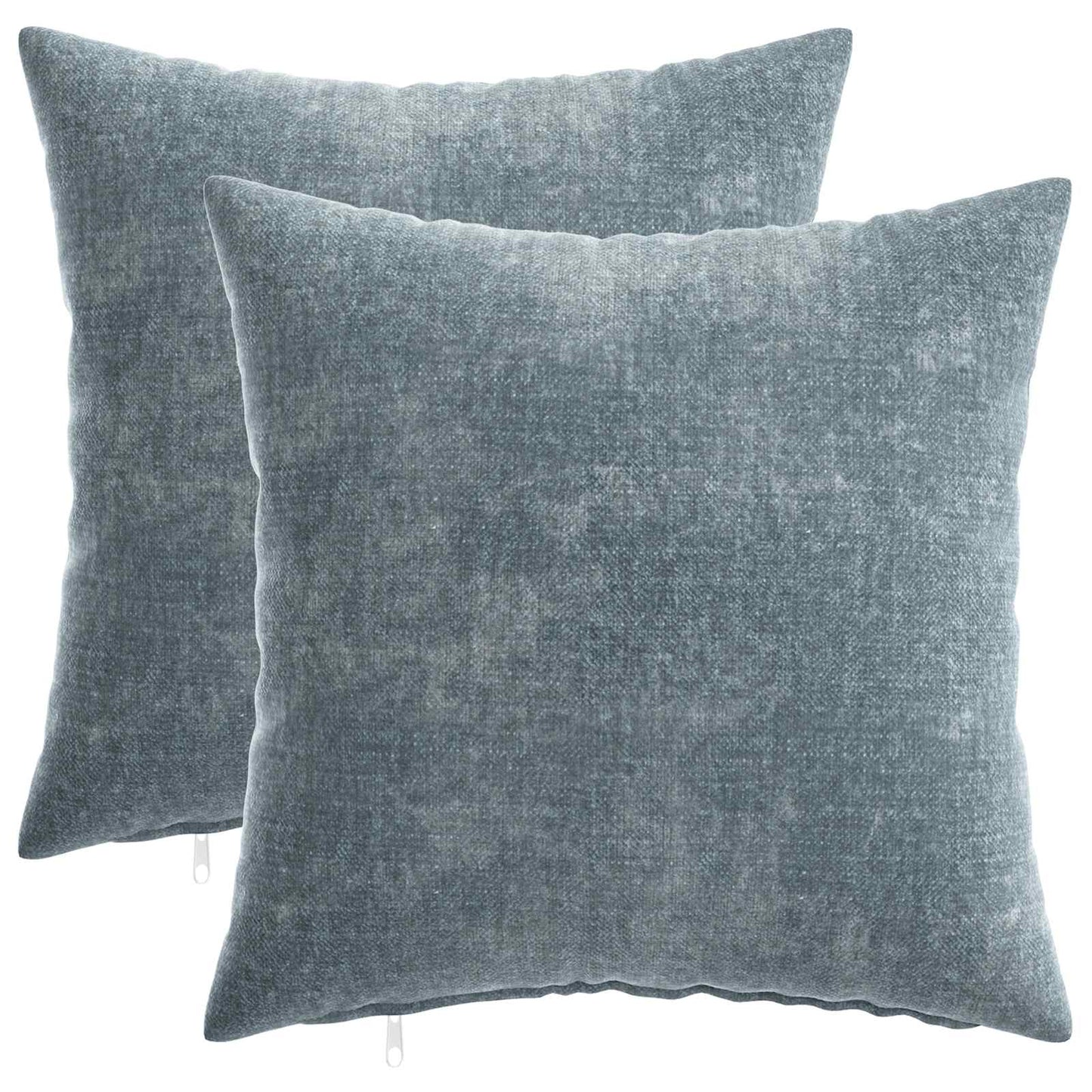 vidaXL Μαξιλάρι 2 τμχ. HEERLEN Γαλάζιο 35 x 35 cm Ύφασμα Chenille
