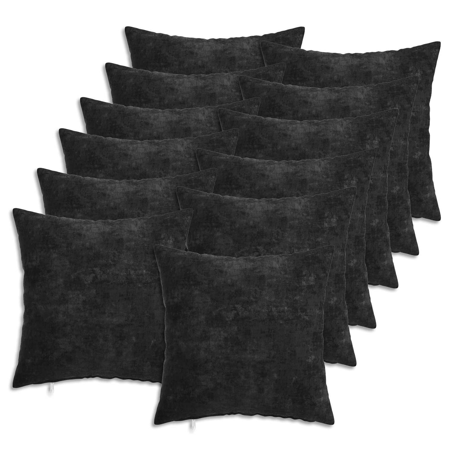 vidaXL Μαξιλάρι 12 τμχ. HEERLEN Ανθρακί 40 x 40 cm Ύφασμα Chenille