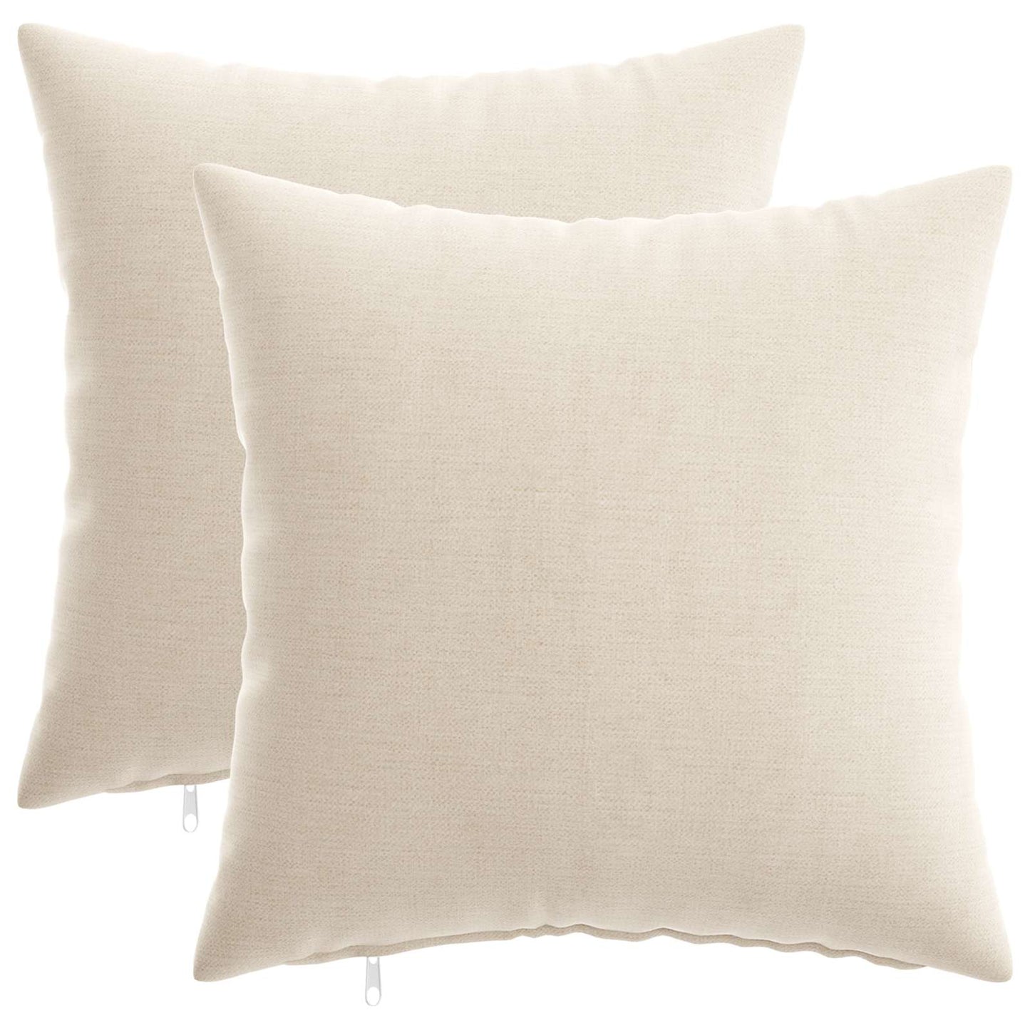 vidaXL Μαξιλάρι 2 τμχ. HEERLEN Κρεμ 40 x 40 cm Ύφασμα Chenille