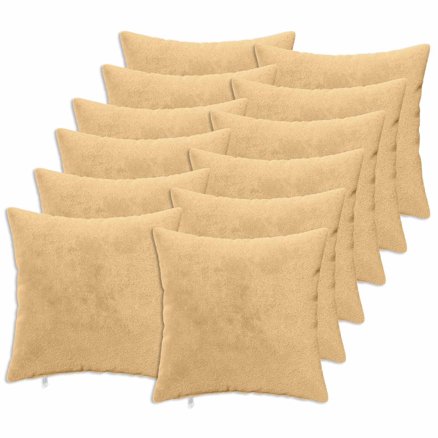 vidaXL Μαξιλάρι Ρίψης 12 τμχ. HEERLEN Taupe 40 x 40 cm Φανέλα