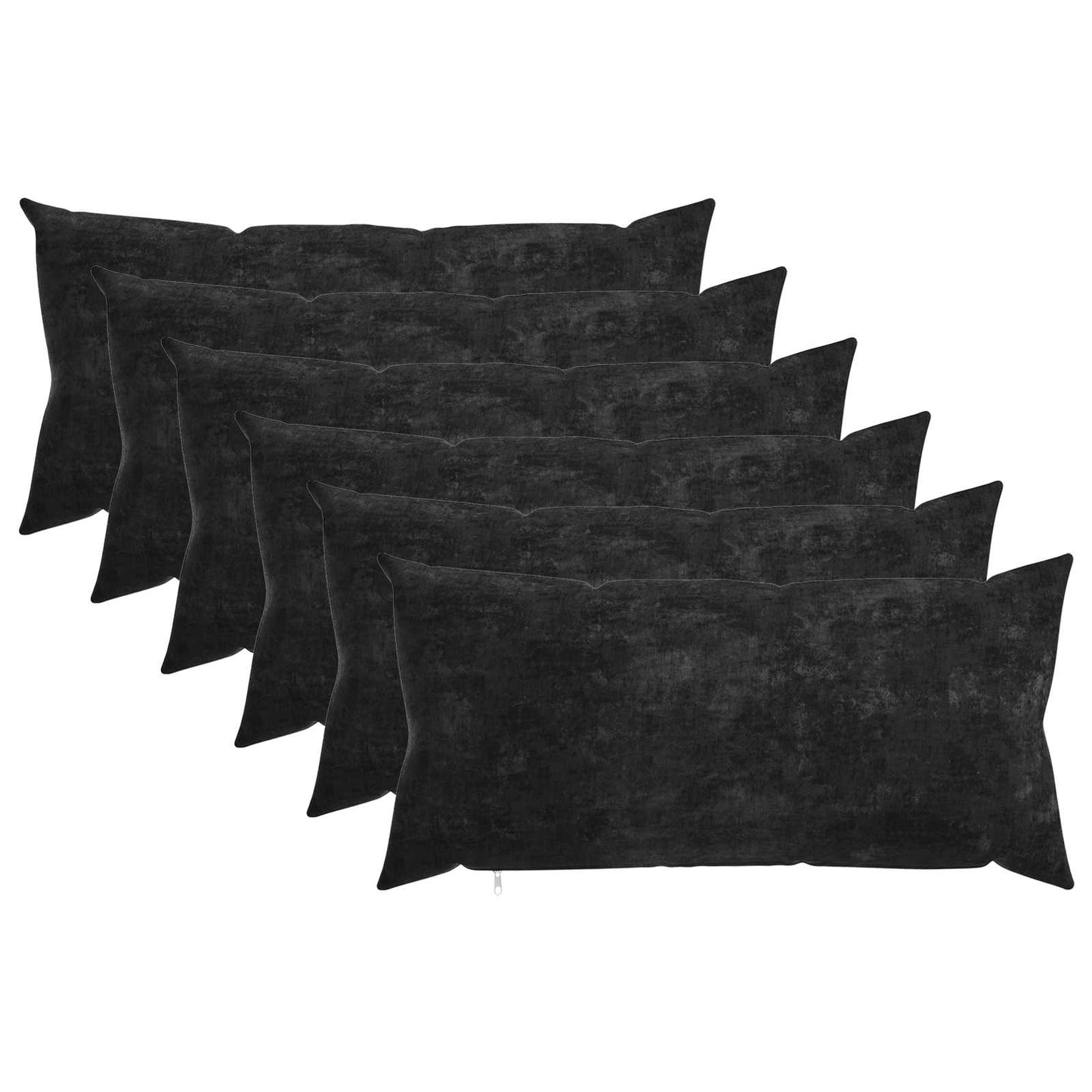 vidaXL Μαξιλάρι 6 τμχ. HEERLEN Ανθρακί 40 x 70 cm Ύφασμα Chenille