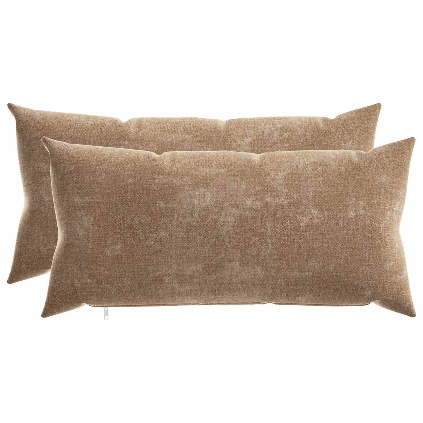 vidaXL Μαξιλάρι 2 τμχ. HEERLEN Καφέ 40 x 70 cm Ύφασμα Chenille