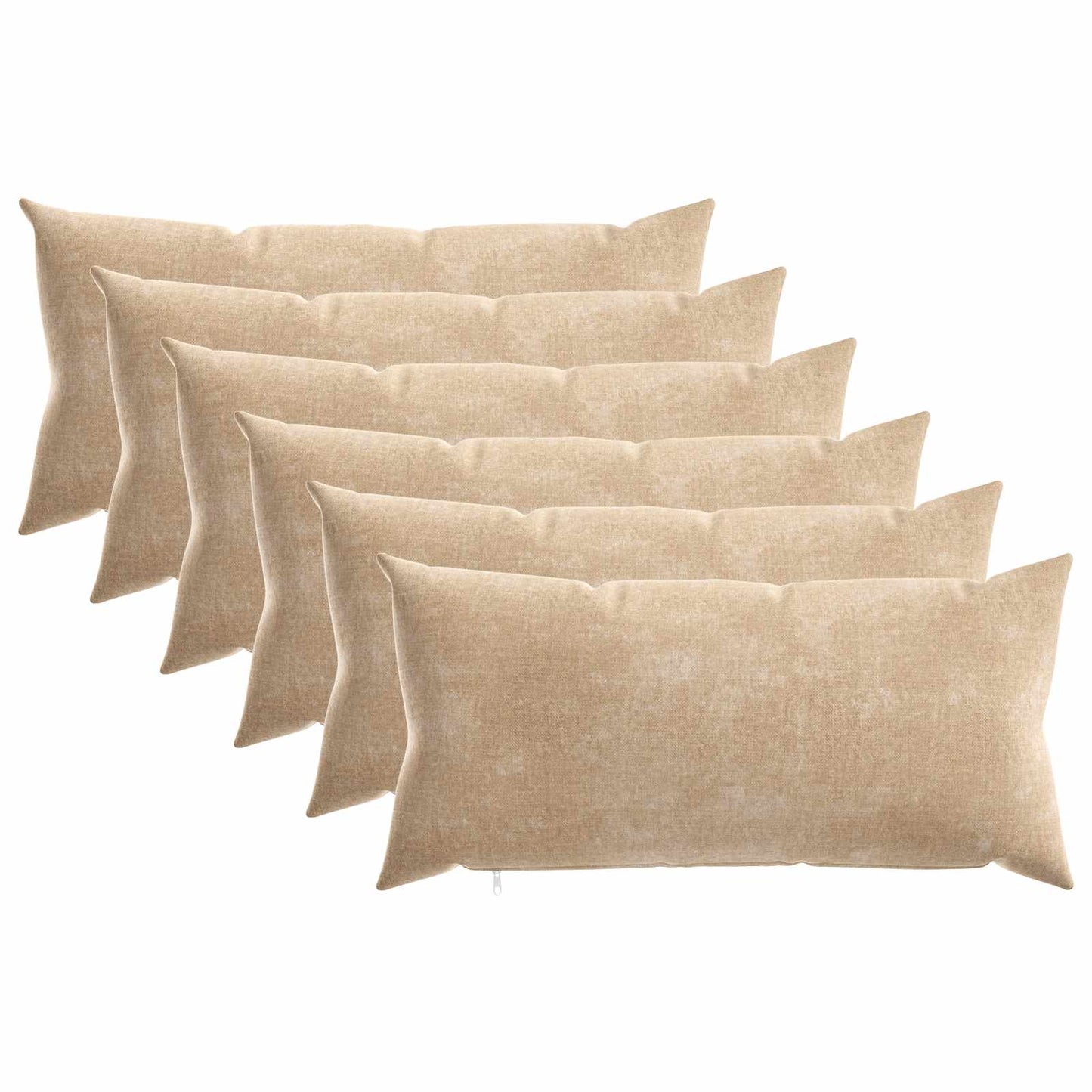 vidaXL Μαξιλάρι 6 τμχ. HEERLEN Taupe 40 x 80 cm Ύφασμα Chenille