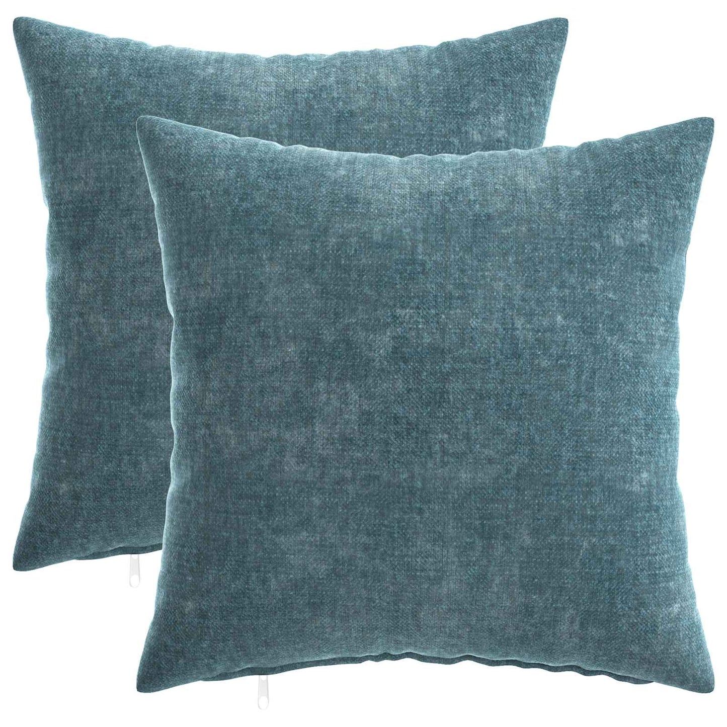 vidaXL Μαξιλάρι 2 τμχ. HEERLEN Μπλε 45 x 45 cm Ύφασμα Chenille