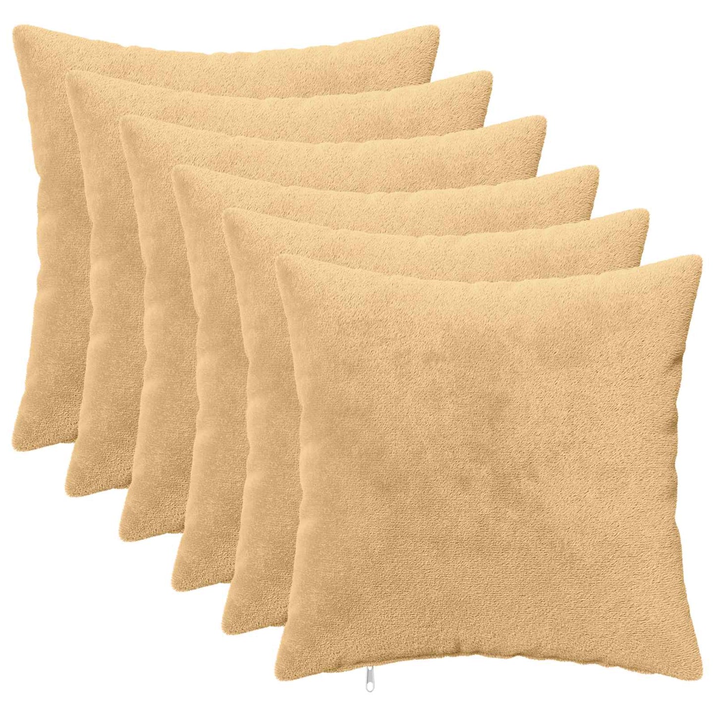 vidaXL Μαξιλάρι Ρίψης 6 τμχ. HEERLEN Taupe 45 x 45 cm Φανέλα