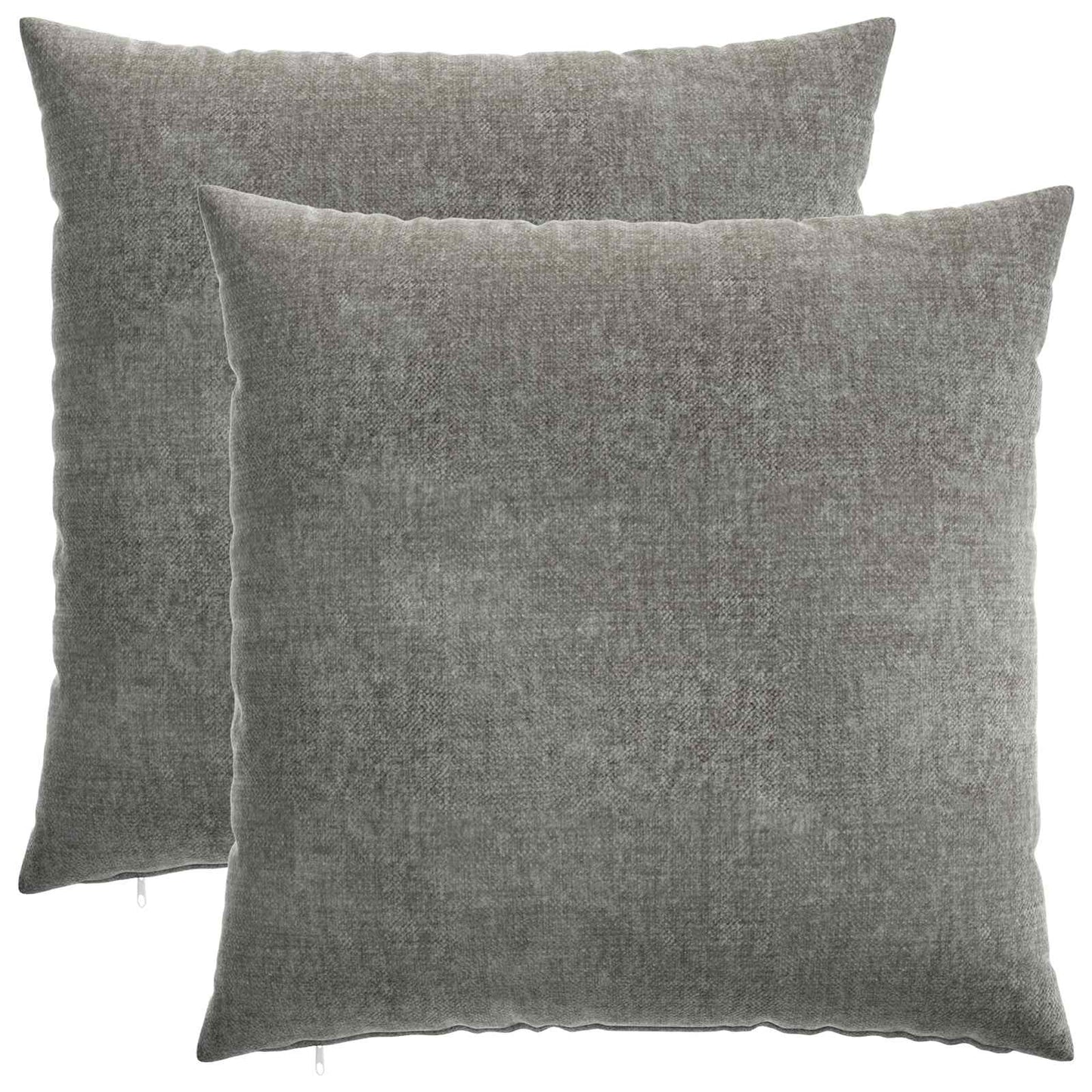 vidaXL Μαξιλάρι 2 τμχ. HEERLEN Σκούρο Γκρι 55 x 55 εκ Ύφασμα Chenille