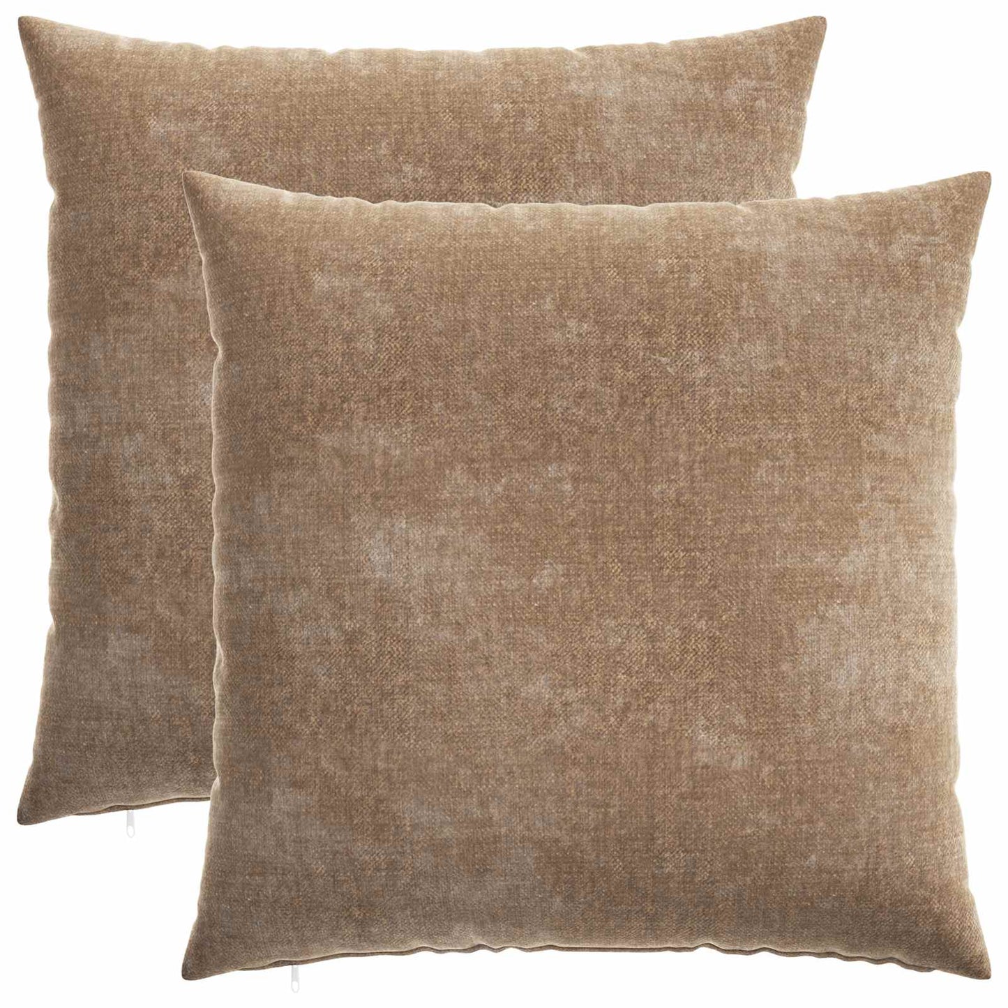 vidaXL Μαξιλάρι 2 τμχ. HEERLEN Καφέ 55 x 55 εκ Ύφασμα Chenille