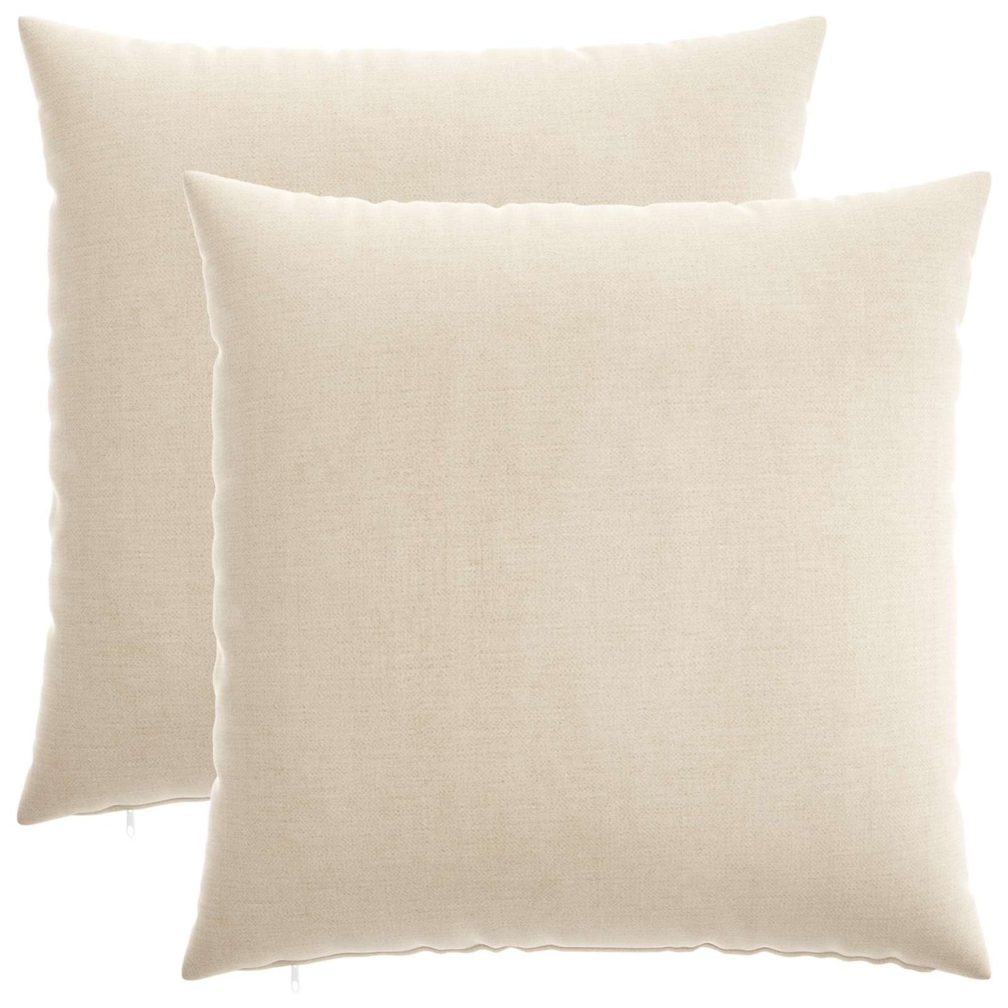 vidaXL Μαξιλάρι 2 τμχ. HEERLEN Κρεμ 55 x 55 εκ Ύφασμα Chenille