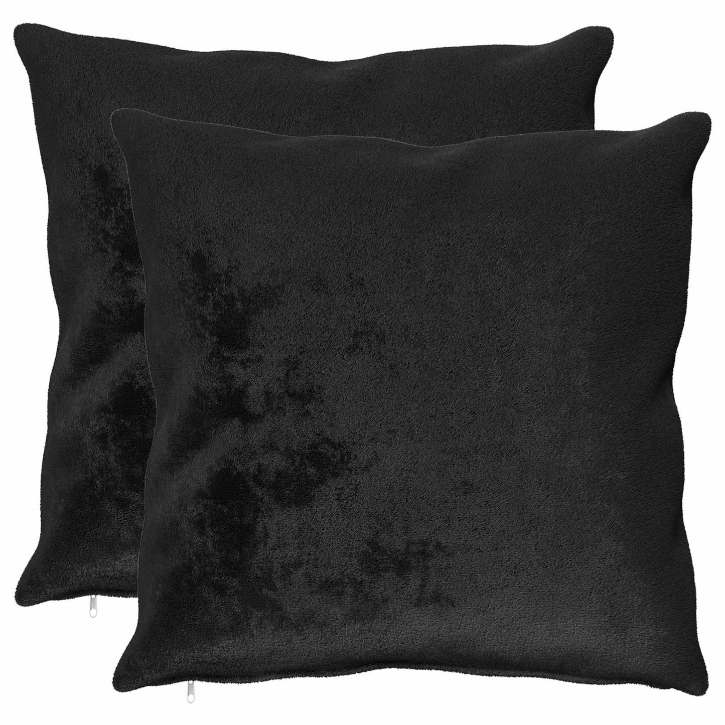 vidaXL Μαξιλάρι Ρίψης 2 τμχ. HEERLEN Μαύρο 65 x 65 cm Φανέλα