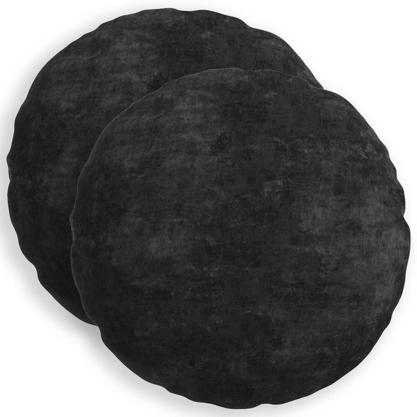 vidaXL Μαξιλάρι 2 τμχ. HEERLEN Ανθρακί Ø 60 cm Ύφασμα Chenille