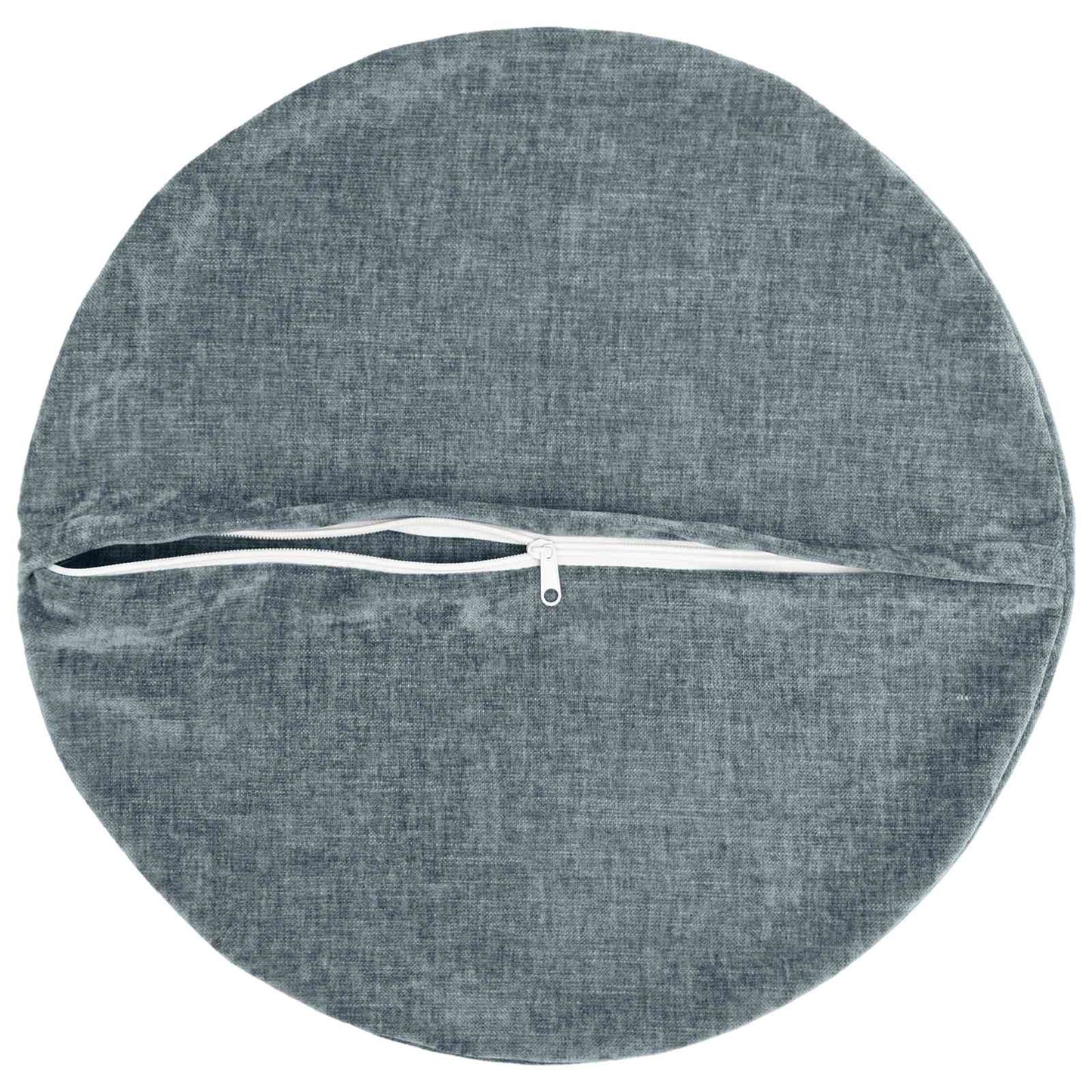 vidaXL Μαξιλάρι 2 τμχ. HEERLEN Γαλάζιο Ø 60 cm Ύφασμα Chenille