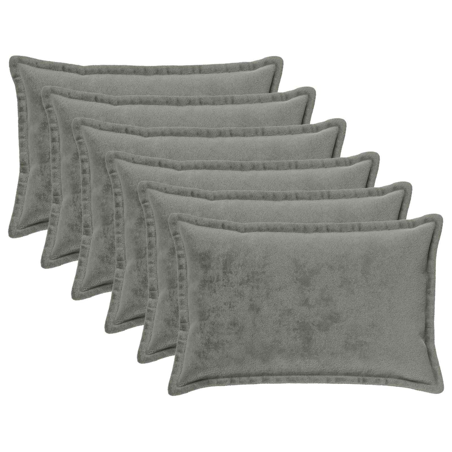 vidaXL Μαξιλάρι Ρίψης 6 τμχ. HOUTEN Σκούρο Γκρι 30 x 50 cm Φανέλα