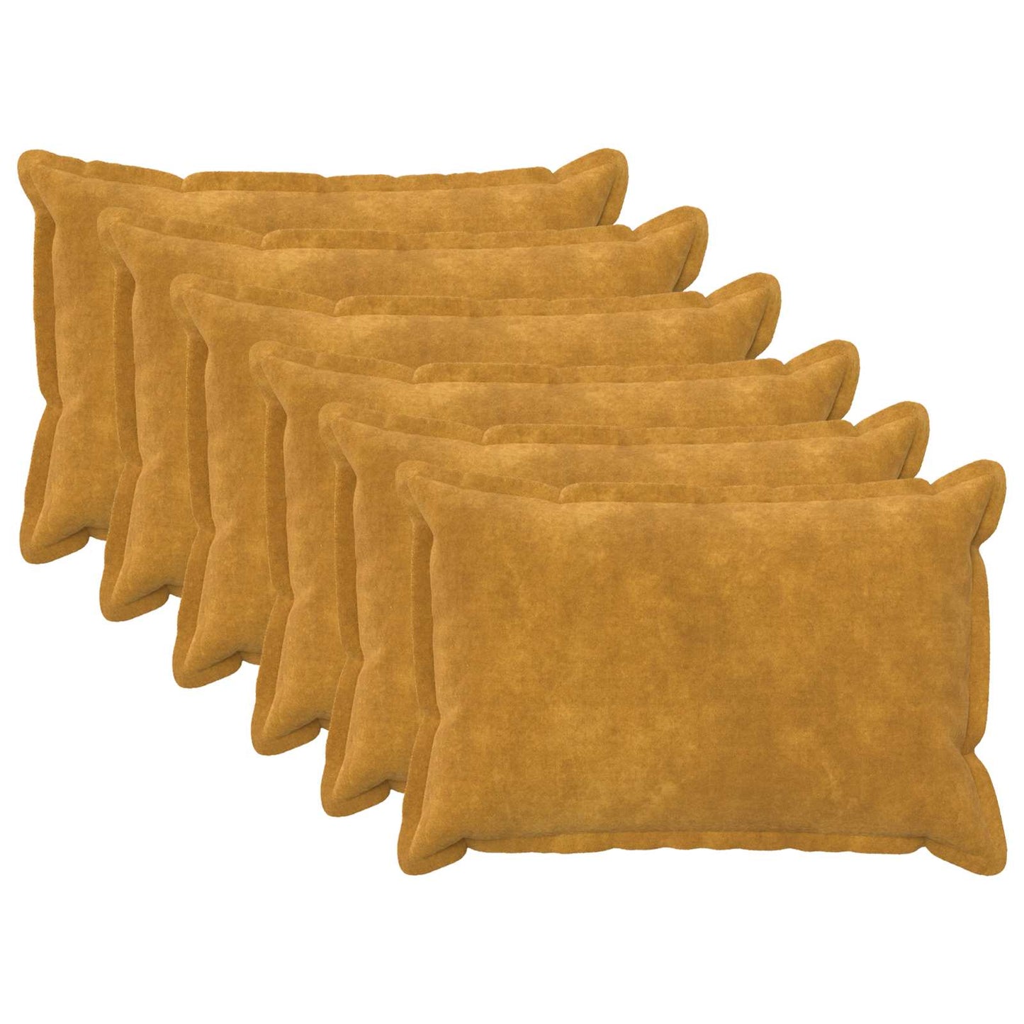 vidaXL Μαξιλάρι 6 τμχ. HOUTEN Κίτρινο 40 x 60 cm Μικροΐνες φλις