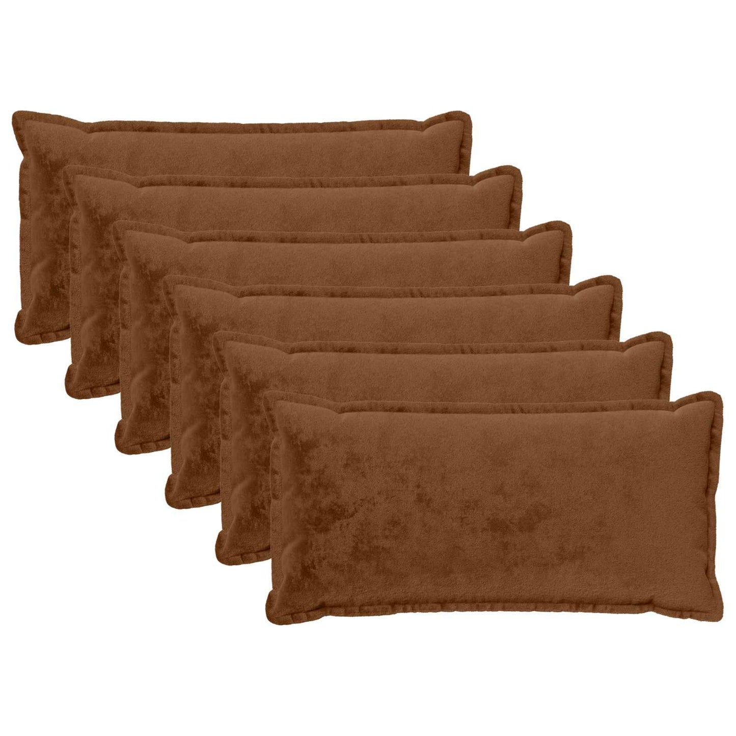 vidaXL Μαξιλάρι Ρίψης 6 τμχ. HOUTEN Ανοιχτό καφέ 40 x 70 cm Φανέλα