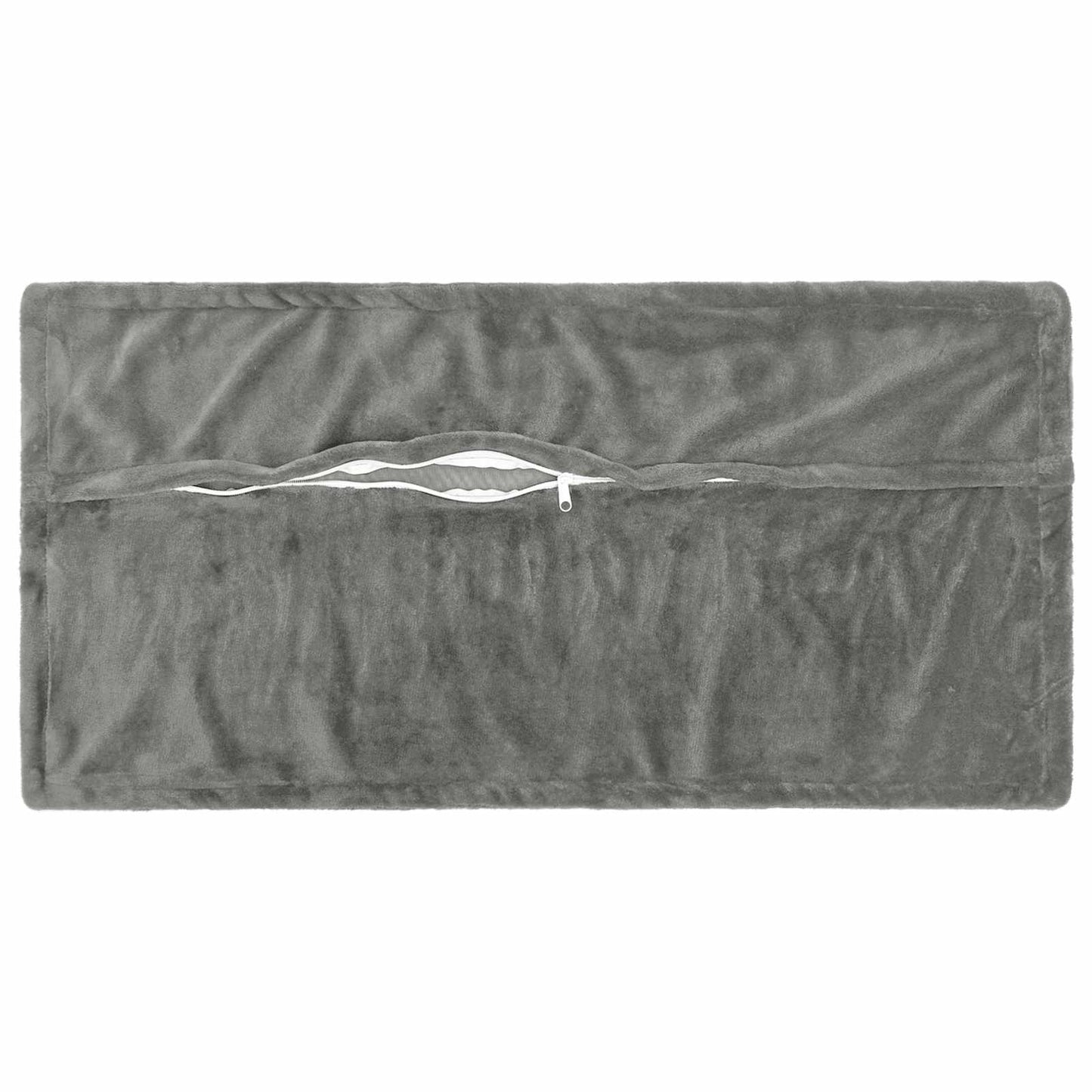 vidaXL Μαξιλάρι Ρίψης 2 τμχ. HOUTEN Σκούρο Γκρι 40 x 80 cm Φανέλα