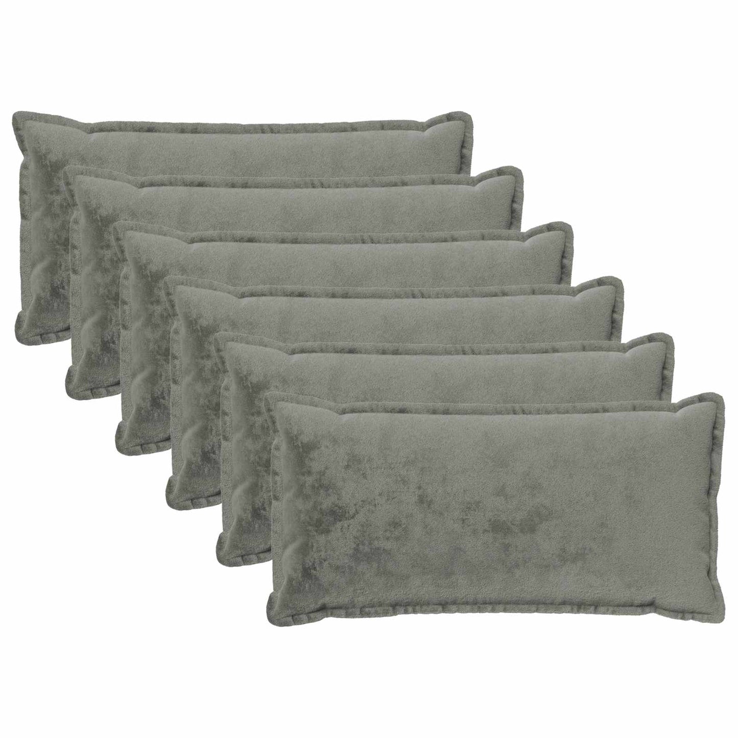vidaXL Μαξιλάρι Ρίψης 6 τμχ. HOUTEN Σκούρο Γκρι 40 x 80 cm Φανέλα