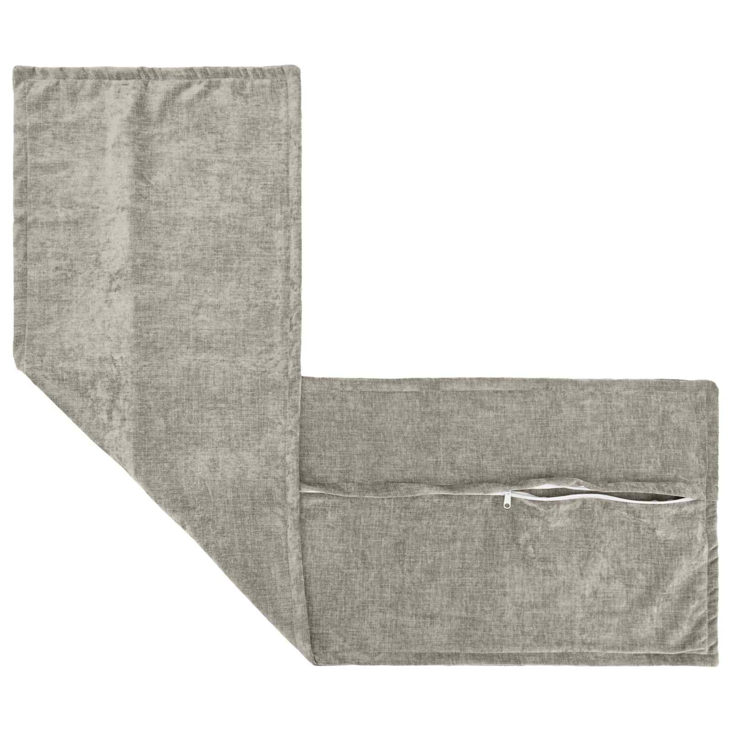vidaXL Μαξιλάρι HOUTEN Ανοιχτό γκρι 40 x 145 εκ. Ύφασμα Chenille