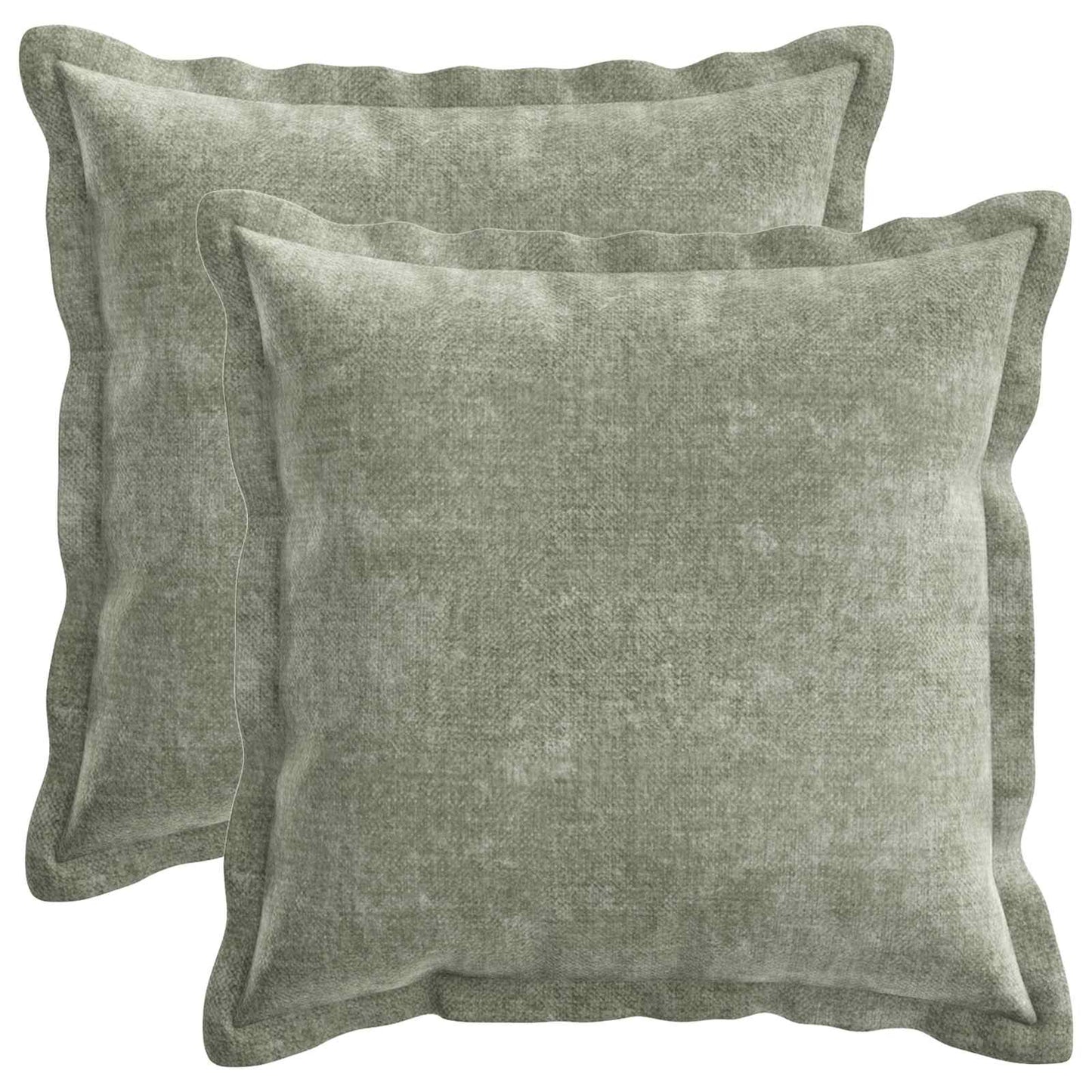 vidaXL Μαξιλάρι 2 τμχ. HOUTEN Πράσινο 45 x 45 cm Ύφασμα Chenille