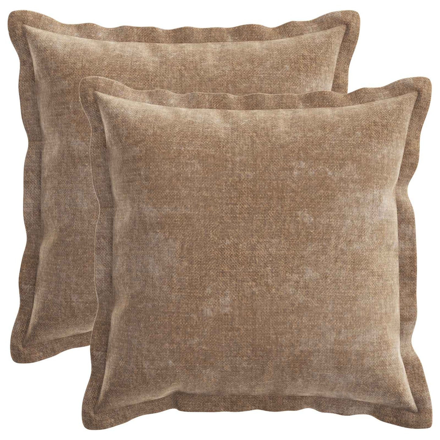 vidaXL Μαξιλάρι 2 τμχ. HOUTEN Καφέ 45 x 45 cm Ύφασμα Chenille