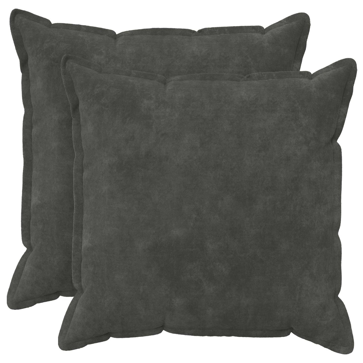 vidaXL Μαξιλάρι 2 τμχ. HOUTEN Ανθρακί 80 x 80 cm Μικροΐνες φλις