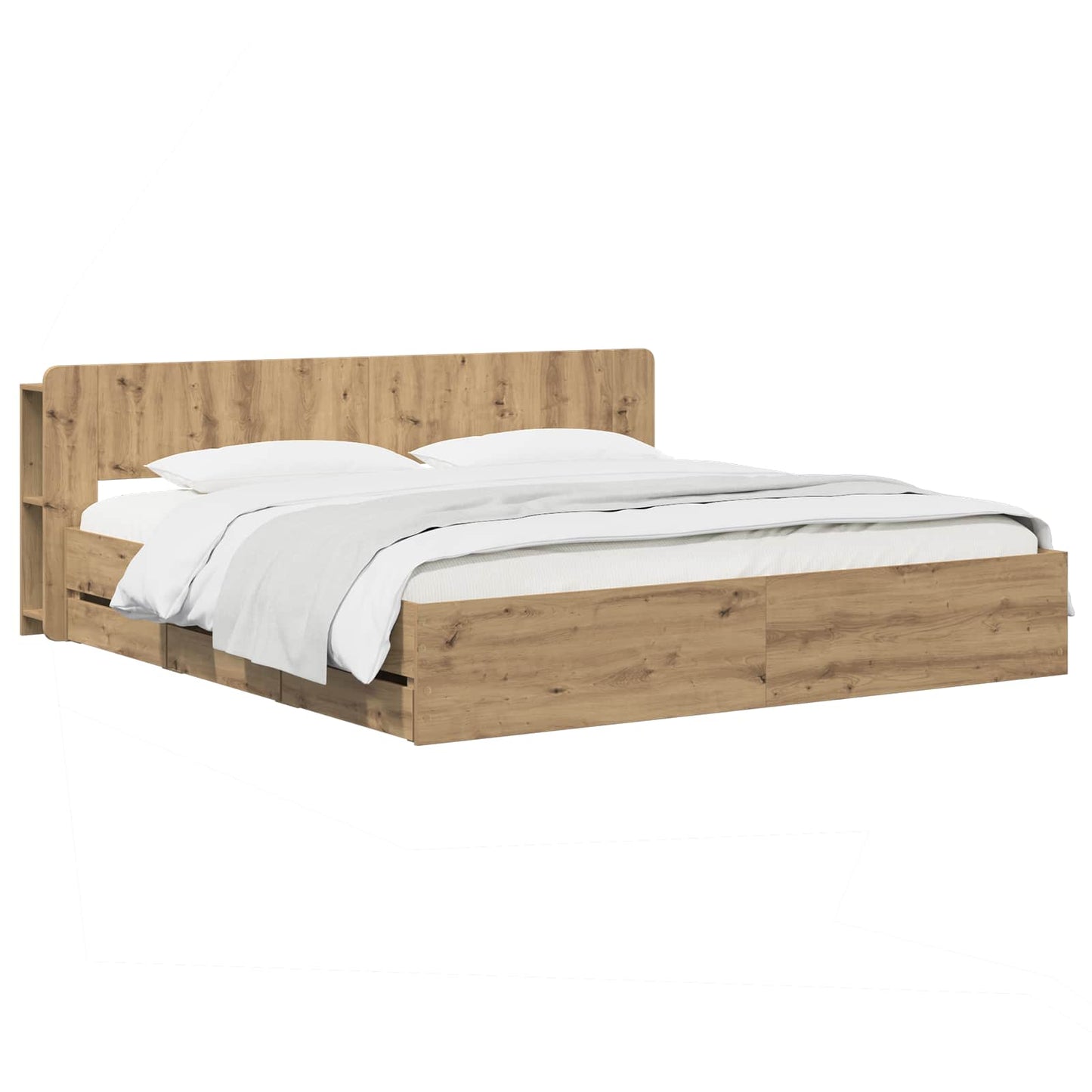 vidaXL Καλάθι με αποθήκη και κεφαλάρι Artisan Δρυς 180 x 200 cm