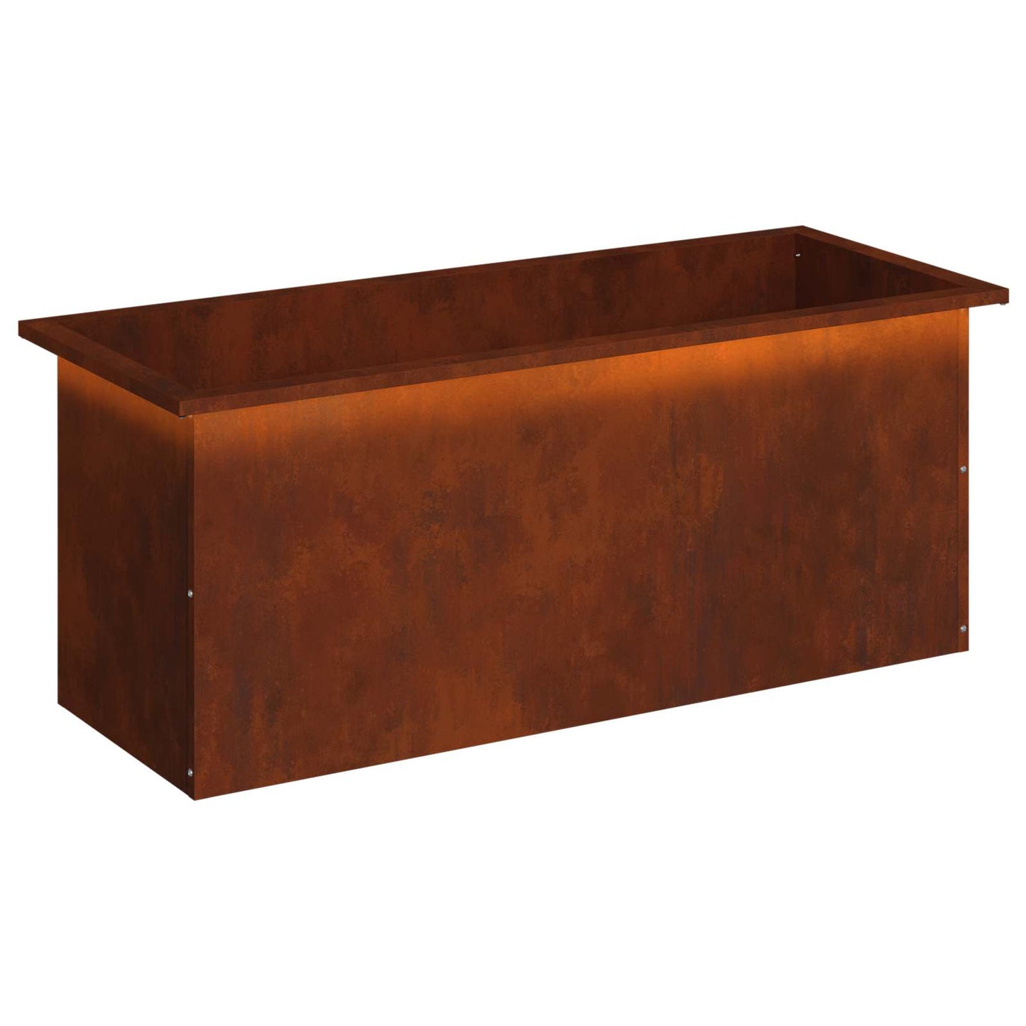 vidaXL Ζαρντινιέρα κήπου με LED Σκ rusty 40 × 100 × 40 εκ